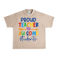French Oak Proud teacher to au-some students Urban Heavy Tee - CowhideDigitalArt