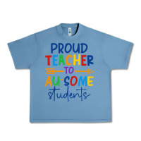 Pebble Blue Proud teacher to au-some students Urban Heavy Tee - CowhideDigitalArt