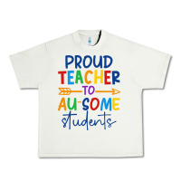 Pistachio Proud teacher to au-some students Urban Heavy Tee - CowhideDigitalArt