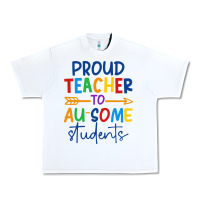 White Proud teacher to au-some students Urban Heavy Tee - CowhideDigitalArt