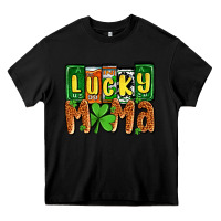 Black St. Patrick's lucky mama Heavy Core Tee - OliviaCreatesArt