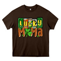 Chocolate Brown St. Patrick's lucky mama Heavy Core Tee - OliviaCreatesArt