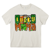 Cream St. Patrick's lucky mama Heavy Core Tee - OliviaCreatesArt
