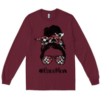 Burgundy race mom Long Sleeve Tee - SublimationCraftShop