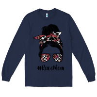Navy race mom Long Sleeve Tee - SublimationCraftShop
