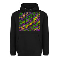 Black mardi gras leopard background Heavyweight Hoodie - RanaPortraitStore