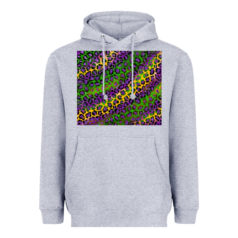 Mardi Gras Leopard Background Heavyweight Hoodie by RanaPortraitStore | Teevron