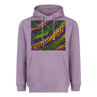 Lavender mardi gras leopard background Heavyweight Hoodie - RanaPortraitStore