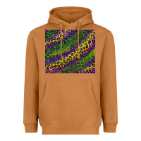 Meerkat mardi gras leopard background Heavyweight Hoodie - RanaPortraitStore