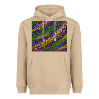 Mushroom mardi gras leopard background Heavyweight Hoodie - RanaPortraitStore