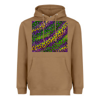 Toasted Coconut mardi gras leopard background Heavyweight Hoodie - RanaPortraitStore