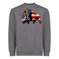 Storm american flag bison Heavyweight Sweatshirt - Jasminsmagicworld