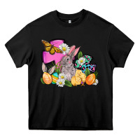 Black Easter rabbits and cross Heavy Core Tee - OliviaCreatesArt
