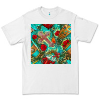 White faith coffee cup and cross with leopard and roses seamless pattern bbs Premium Tee - BundleAndBundleShop