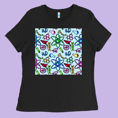 Science Teacher Seamless Pattern Ladies Tee Designed By Bundleandbundleshop