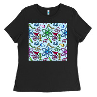 Black Science Teacher Seamless Pattern Ladies Tee - BundleAndBundleShop