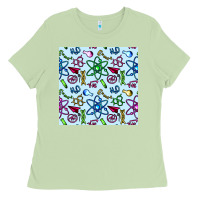 Matcha Science Teacher Seamless Pattern Ladies Tee - BundleAndBundleShop