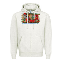 Christmas Western Papa Claus Zipper Hoodie | Teevron