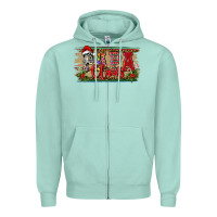 Seafoam Christmas Western Papa Claus Zipper Hoodie - RanaPortraitStore