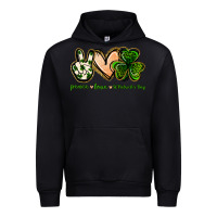 Black peace love st.patrick's day Urban Hoodie - Jasminsmagicworld