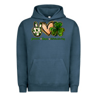 Pigment Midnight Navy peace love st.patrick's day Urban Hoodie - Jasminsmagicworld
