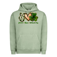 Pigment Oil Green peace love st.patrick's day Urban Hoodie - Jasminsmagicworld