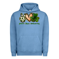 Pigment Pebble Blue peace love st.patrick's day Urban Hoodie - Jasminsmagicworld