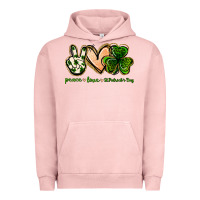 Pigment Salmon peace love st.patrick's day Urban Hoodie - Jasminsmagicworld