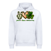 White peace love st.patrick's day Urban Hoodie - Jasminsmagicworld