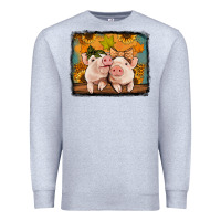 Heather Grey fall pigs Premium Sweatshirt - Jasminsmagicworld