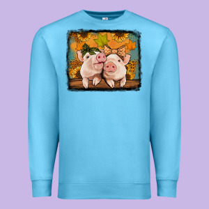 Fall Pigs Premium Sweatshirt Designed By Jasminsmagicworld