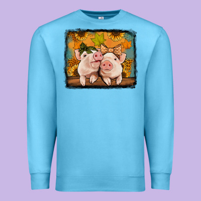 Fall Pigs Premium Sweatshirt Designed By Jasminsmagicworld