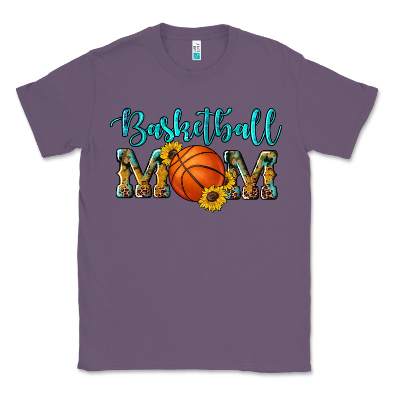 Western Leopard Camouflage Sunflowers Glitter Mom Basketball Classic Tee by Artiststas | Teevron