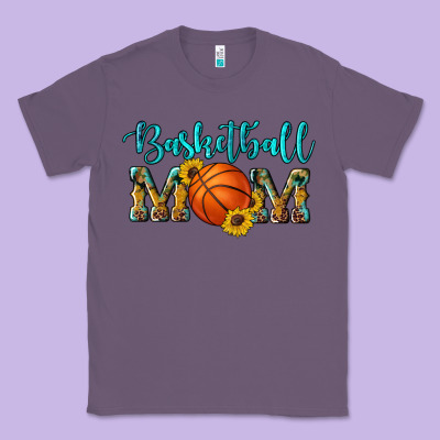 Western Leopard Camouflage Sunflowers Glitter Mom Basketball Classic Tee Designed By Artiststas