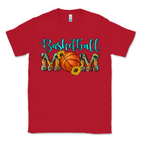 Red western leopard camouflage sunflowers glitter mom basketball Classic Tee - Artiststas