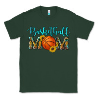 Sports Green western leopard camouflage sunflowers glitter mom basketball Classic Tee - Artiststas