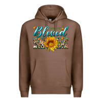 Chestnut blessed mom with sunflower Premium Hoodie - Artiststas
