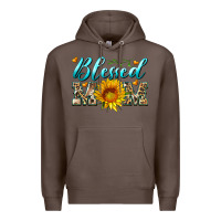 Coffee blessed mom with sunflower Premium Hoodie - Artiststas