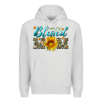 Dove Grey blessed mom with sunflower Premium Hoodie - Artiststas