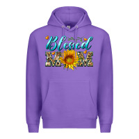 Purple blessed mom with sunflower Premium Hoodie - Artiststas