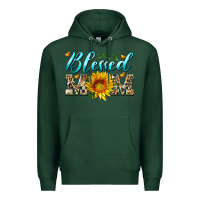Sports Green blessed mom with sunflower Premium Hoodie - Artiststas