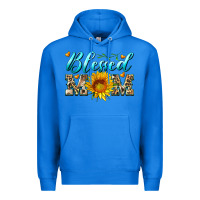 True Royal blessed mom with sunflower Premium Hoodie - Artiststas