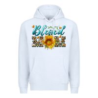 White blessed mom with sunflower Premium Hoodie - Artiststas