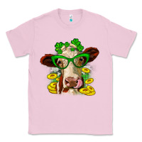 Bubblegum Pink St. Patrick's Day cow Classic Tee - OliviaCreatesArt