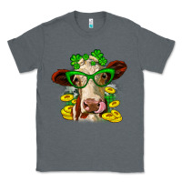 Charcoal Heather St. Patrick's Day cow Classic Tee - OliviaCreatesArt