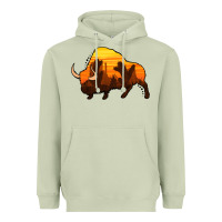 Matcha western bison Heavyweight Hoodie - Jasminsmagicworld