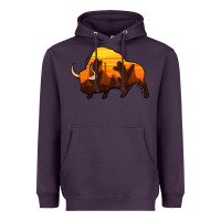 Plum western bison Heavyweight Hoodie - Jasminsmagicworld