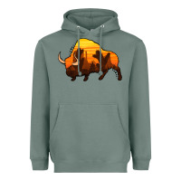 Sage western bison Heavyweight Hoodie - Jasminsmagicworld