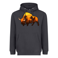 Smoke western bison Heavyweight Hoodie - Jasminsmagicworld