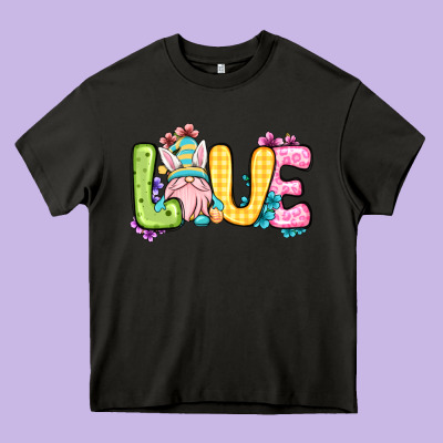 Easter Day Love Easter Gnome Heavy Core Tee Designed By Oliviacreatesart